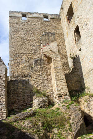 The old historical tower of castle Landstejn in the Czech Republicのeditorial素材