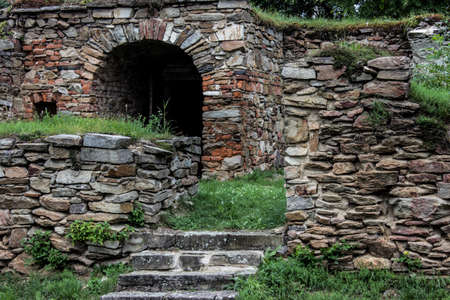Entrance to the ruins of the fortress in Kralice nad Oslavou in the Czech Republic
