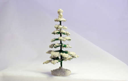 artificial tree in snowの写真素材