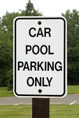 Parking lot sign for car pool parking onlyの写真素材