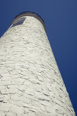 View looking up at Great Point Lighthouse, Nantucketの写真素材