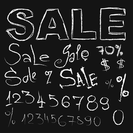 Hand drawn  Shop Sale doodles sketch setのイラスト素材