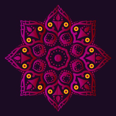 Mandala. ethnic round Indian Ornament Patternのイラスト素材