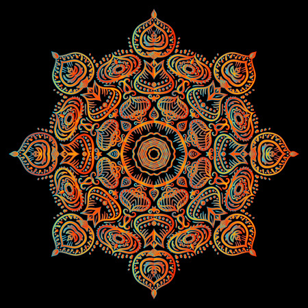 Mandala. ethnic round Indian Ornament Patternのイラスト素材