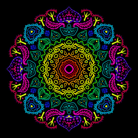 Mandala. ethnic round Indian Ornament Patternのイラスト素材