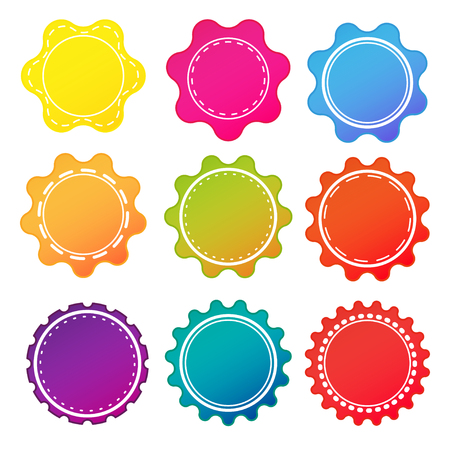 Set of retro vintage badges and labels stickerのイラスト素材