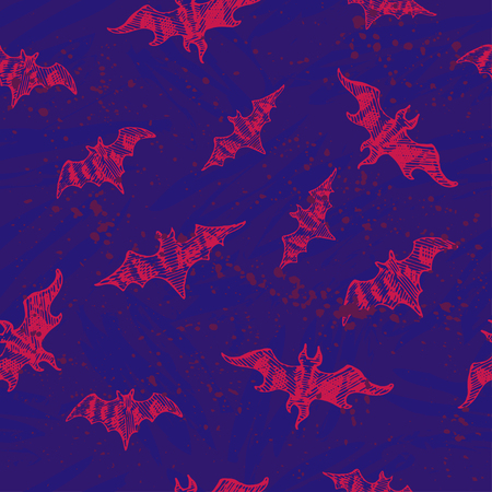 seamless bat pattern for Halloween. Holidays wallpaperのイラスト素材