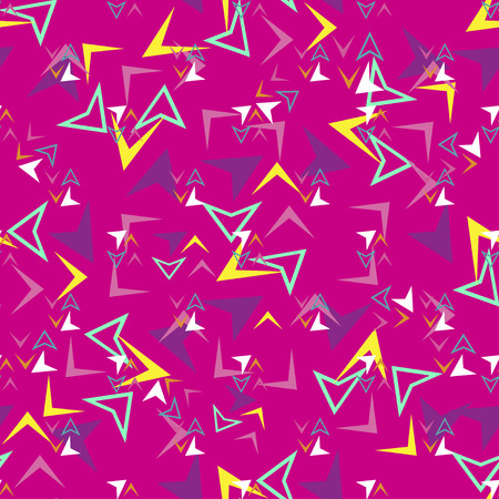 Abstract seamless vector pattern for girls, boys, clothes. Creative background with dots, geometric...