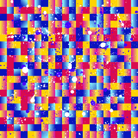 Abstract seamless vector pattern for girls, boys, clothes. Creative background with dots, geometric figures. Funny wallpaper for textile and fabric.のイラスト素材