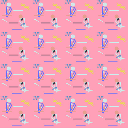 Abstract seamless vector pattern for girls, boys, clothes. Creative background with dots, geometric...
