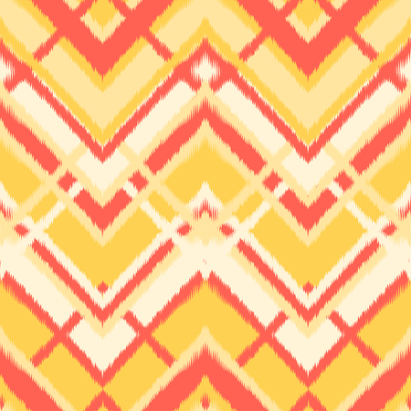 Abstract Ikat and boho style handcraft fabric pattern. Traditional Ethnic design for clothing and textile background, carpet or wallpaper.のイラスト素材