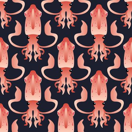 Shrimp seamless pattern. Flat Gradient Sea Food Concept.のイラスト素材