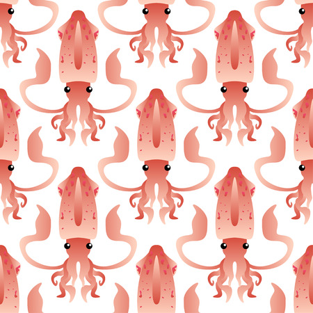 Shrimp seamless pattern. Flat Gradient Sea Food Concept.のイラスト素材