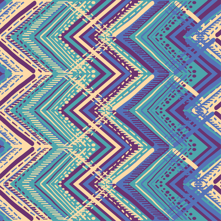 Abstract Ikat and boho style handcraft fabric pattern. Traditional Ethnic design for clothing and textile background, carpet or wallpaperのイラスト素材