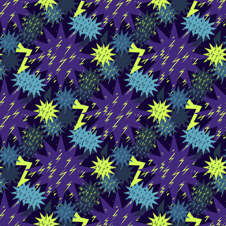 Abstract seamless vector pattern for girls, boys, clothes. Creative background with dots, geometric figures Funny wallpaper for textile and fabric. Fashion style. Colorful brightのイラスト素材