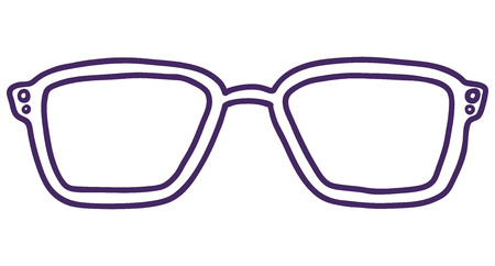 Hand drawn summer illustration sketch style Sunglasses icon. Simple Doodle vector icon for web design isolated on white backgroundのイラスト素材