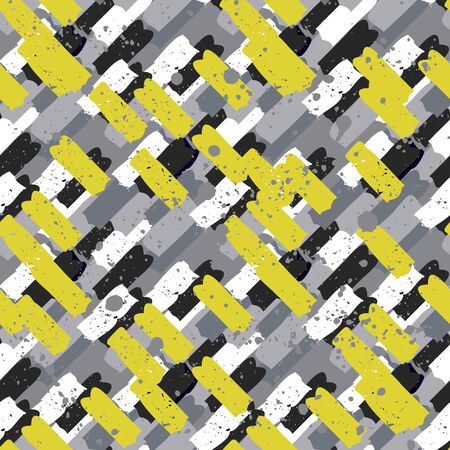 Abstract seamless vector pattern for girls, boys, clothes. Creative background with dots, geometric figures Funny wallpaper for textile and fabric. Fashion style. Colorful brightのイラスト素材