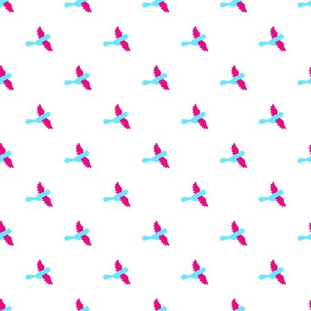 Abstract seamless vector pattern for girls, boys, clothes. Creative background with parrot, bird figures Funny wallpaper for textile and fabric. Fashion style. Colorful brightのイラスト素材