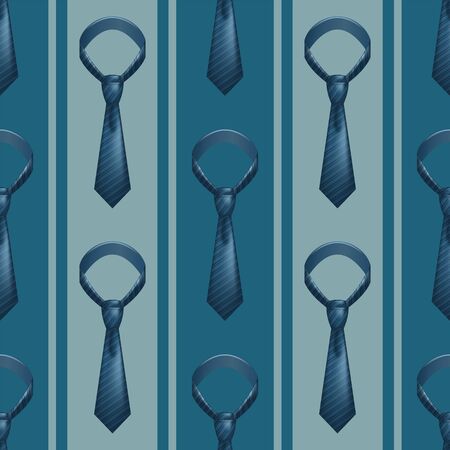 Different formal neckties with knots color seamless patternのイラスト素材
