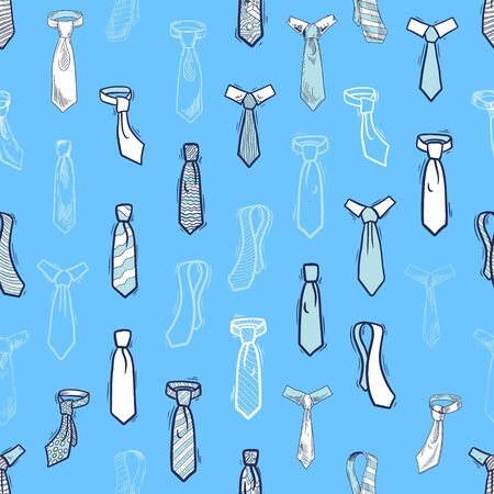 Classic official male necktie color seamless patternのイラスト素材
