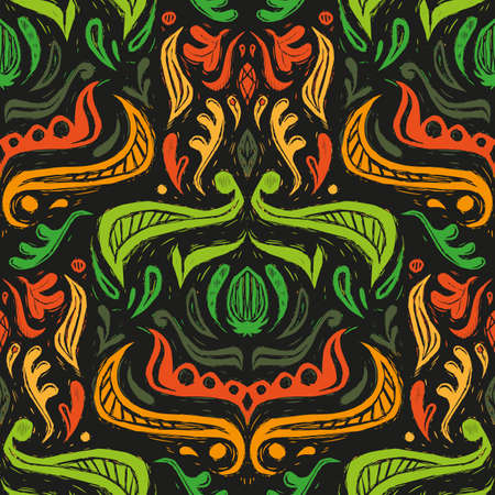 Abstract seamless pattern for girls, boys, clothes. Creative background with dots, spots. Funny wallpaper for textile and fabric. Fashion style. Colorful brightのイラスト素材