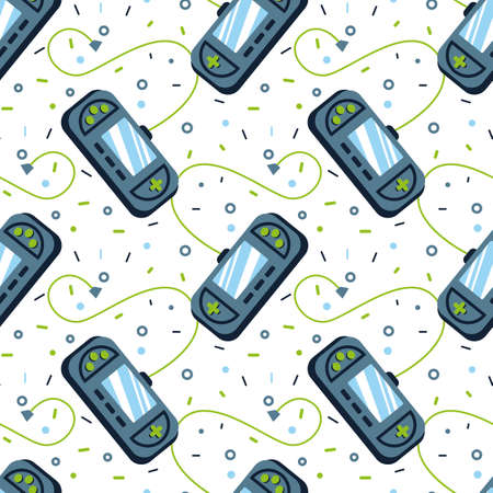 Seamless bright pattern with joysticks. Video game controller gaming cool print for boys and girls....