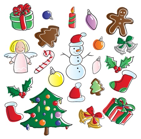 Christmas setのイラスト素材