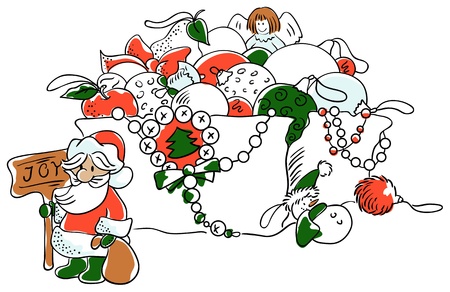 Christmas decorationsのイラスト素材