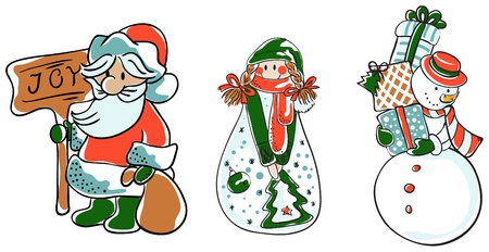 Christmas setのイラスト素材