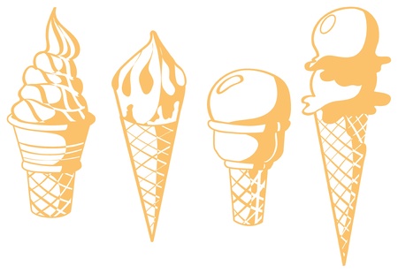 Contour ice-cream のイラスト素材