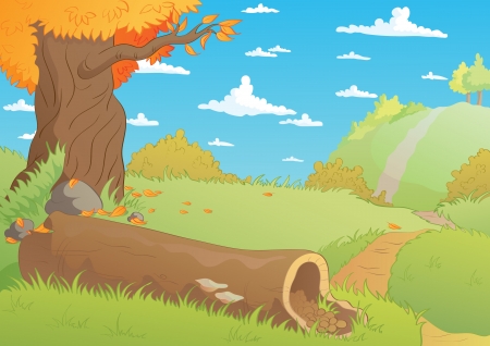 Fall landscape のイラスト素材