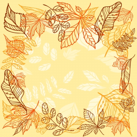 Square leaves background for your disignのイラスト素材