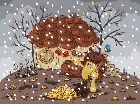 The house in the shape of an acorn  Itのイラスト素材