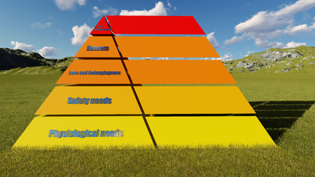 3D Maslow's hierarchy of needsの写真素材