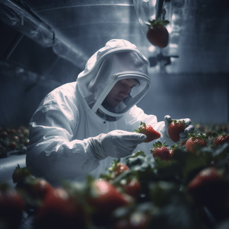 Advancements in agricultural technology are transforming the way we produce food, and tomato farming is no exception. Researchers around the world are using state-of-the-art techniques to enhance the yield, quality, and sustainability of Strawberry crops.AI generatedの素材