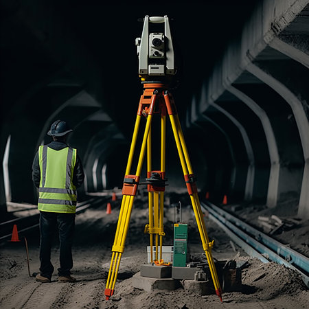 In the construction industry, survey engineers play a crucial role in ensuring that buildings and infrastructure projects are built to precise specifications. To achieve this, they use a range of advanced tools and technologies, including total station equipment, robotic total stations, and 3D laser scanners.AI generatedの素材