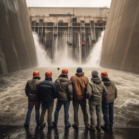 Engineers are at the forefront of the global effort to shift towards sustainable and renewable sources of energy, and one of the most promising technologies they are working on is hydroelectric power generation. Hydroelectric power is generated by harnessing the power of flowing water to spin turbines and generate electricity.generative aiの素材