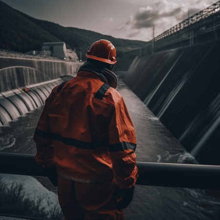 Engineers are at the forefront of the global effort to shift towards sustainable and renewable sources of energy, and one of the most promising technologies they are working on is hydroelectric power generation. Hydroelectric power is generated by harnessing the power of flowing water to spin turbines and generate electricity.generative aiの素材