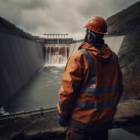 Engineers are at the forefront of the global effort to shift towards sustainable and renewable sources of energy, and one of the most promising technologies they are working on is hydroelectric power generation. Hydroelectric power is generated by harnessing the power of flowing water to spin turbines and generate electricity.generative aiの素材