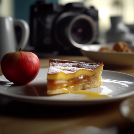 Apple pie, with its golden crust and sweet, fragrant filling, is the epitome of comfort and nostalgia. This classic dessert embodies the essence of home-baked goodness, offering a heavenly combination of flavors and textures that delight the senses.generative aiの素材