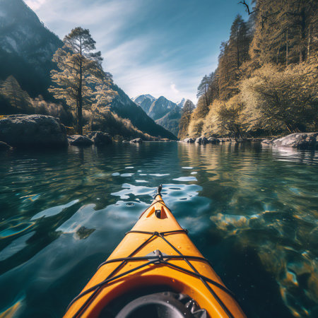 Summer brings the perfect opportunity to embark on thrilling canoe and kayak trips, immersing yourself in the beauty of nature and the joy of exploration. As the sun glistens on the water's surface, grab your paddle, don your life jacket, and prepare for unforgettable adventures on tranquil lakes, winding rivers, and hidden waterways.generative aiの素材