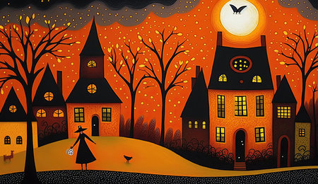 In this collection of Halloween night coloring graphics, the canvas comes alive with the magic of the season. Ghosts glide through the moonlit sky, pumpkins cast their eerie glow, and witches stir their cauldrons in enchanting detail.の素材