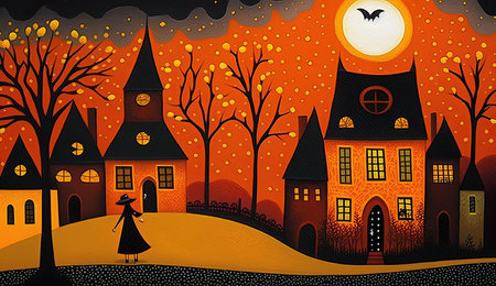 In this collection of Halloween night coloring graphics, the canvas comes alive with the magic of the season. Ghosts glide through the moonlit sky, pumpkins cast their eerie glow, and witches stir their cauldrons in enchanting detail.の素材