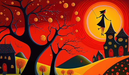 In this collection of Halloween night coloring graphics, the canvas comes alive with the magic of the season. Ghosts glide through the moonlit sky, pumpkins cast their eerie glow, and witches stir their cauldrons in enchanting detail.の素材