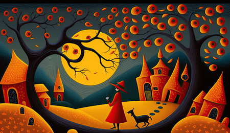 In this collection of Halloween night coloring graphics, the canvas comes alive with the magic of the season. Ghosts glide through the moonlit sky, pumpkins cast their eerie glow, and witches stir their cauldrons in enchanting detail.の素材