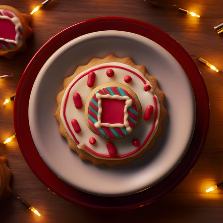Linzer cookie one of the most popular foods on Christmas Eve.AI generatedの素材