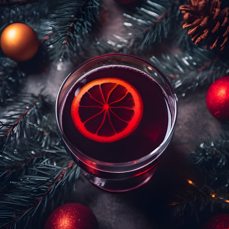 Mulled Wine one of the most popular foods on Christmas Eve.AI generatedの素材