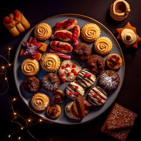 Mince Pies one of the most popular foods on Christmas Eve.AI generatedの素材