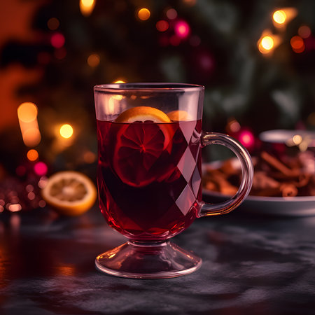 Mulled Wine one of the most popular foods on Christmas Eve.AI generatedの素材