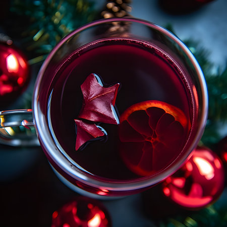 Mulled Wine one of the most popular foods on Christmas Eve.AI generatedの素材